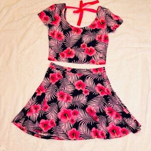 PINK matching top and skirt